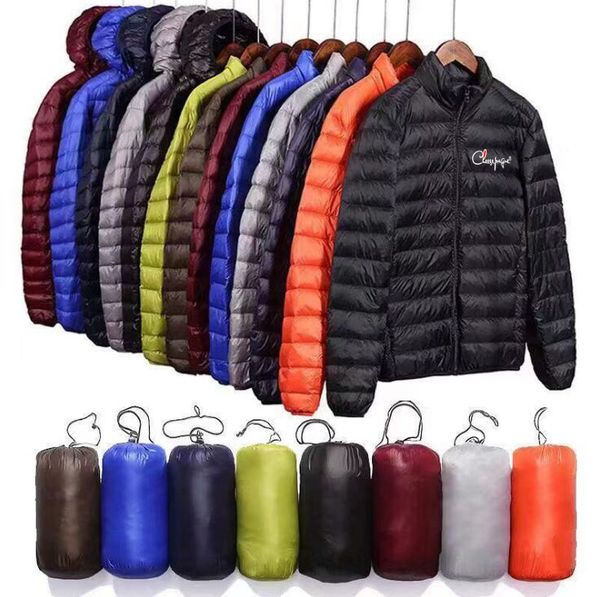 

men brand winter jacket 2021 new ultra light 90% white duck down jackets casual portable winters coat for man plus size 5xl, Black