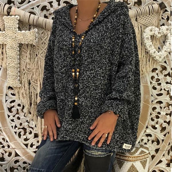 

women's hoodies & sweatshirts woman women solid hoodie pullovers warm faux fur fluffy sweatshirt cute casual long sleeve, Black