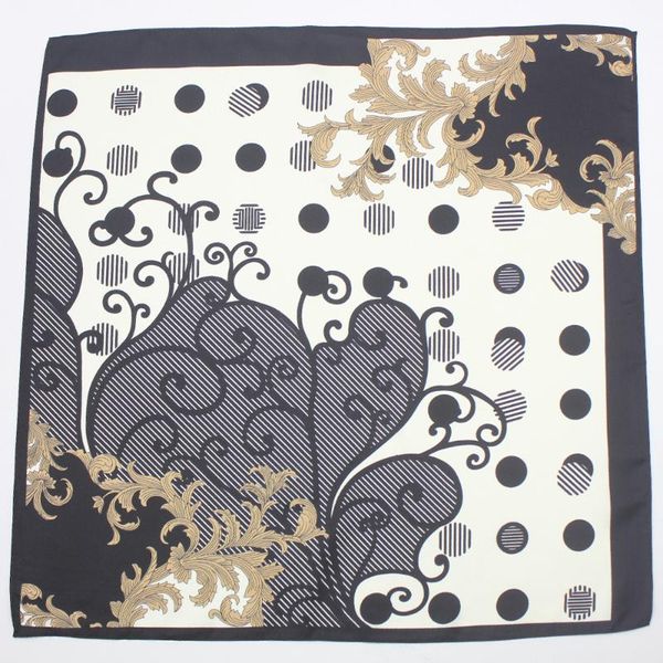 

scarves 75*75cm high grade silk scarf satin lady handkerchief printed woman small neck girl, Blue;gray