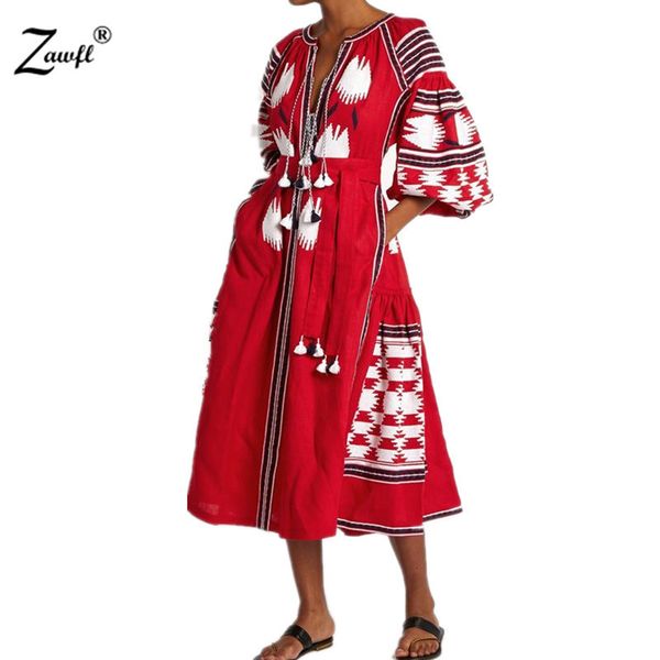 

casual dresses women spring luxury runway long sleeve embroidery red dress 3qgj, Black;gray
