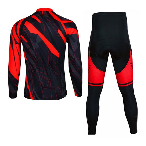 

long sleeve cycling suit winter outdoor sport fleece racing sets, Black;blue
