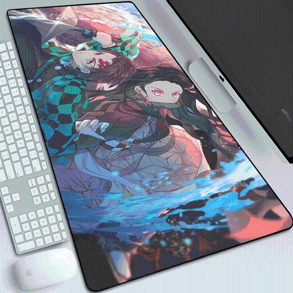 

mouse pads & wrist rests ghost slayer anime cartoon gaming pad super lapkeyboard large quality