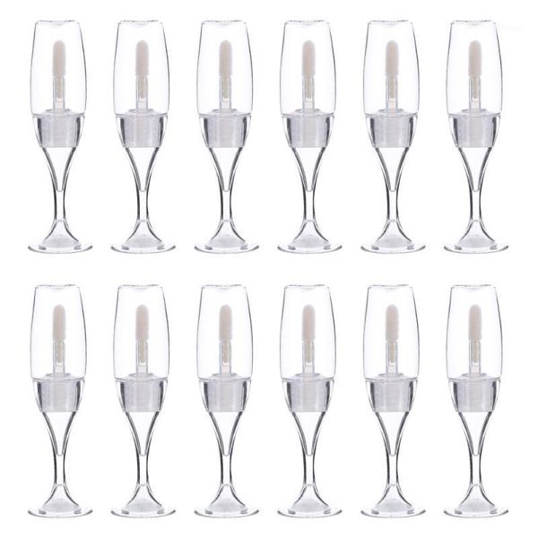 

storage bottles & jars 12pcs glass shaped lip gloss tube refillable container