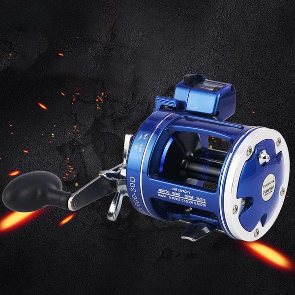 

blue acl fishing reel ice sea 30d/50d 3.8:1/5.2:1 speed ratio lure fish line left/right hand spool wheel baitcasting reels