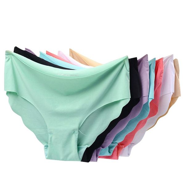 

3pcs/lot panties for women briefs set seamless lingerie solid mid-waist cotton panty female underpants underwear #f women's, Black;pink