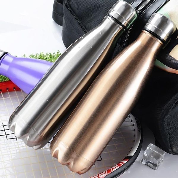 

water bottles 500ml stainless steel bottle drinkware tour outdoor sport school leak proof seal climbing