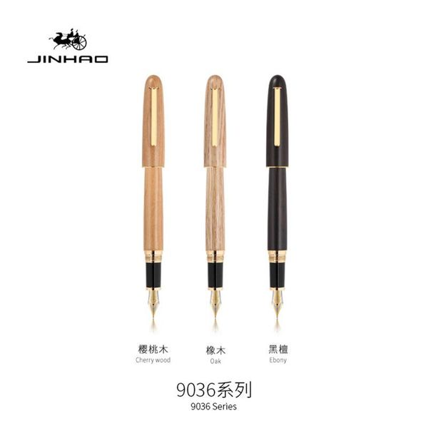 

fountain pens jinhao 9036 natural wood pen handmade beautiful full iridium ef/f/m/bent fashion writing office ink giftstationery