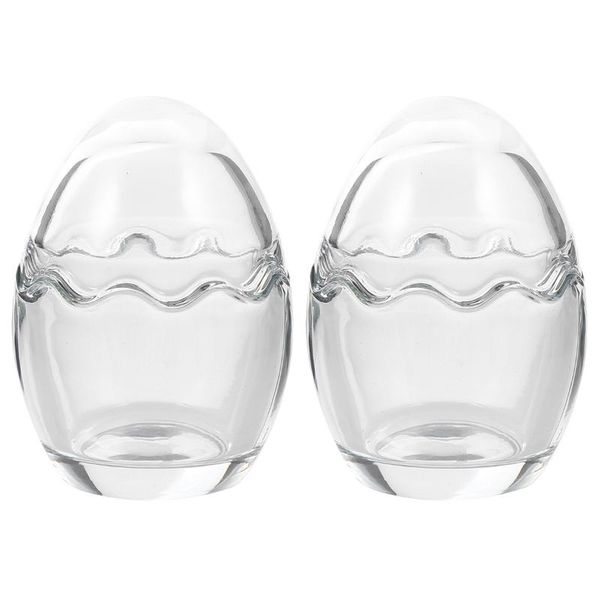 

disposable cups & straws 2pcs glass cup pudding egg shape yogurt mold dessert for