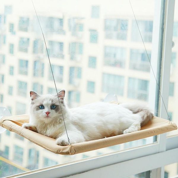 Мебель для кошек Мебель Pet Hammock кровать для кошек, висит удобное окно с одеялом Солнечное сиденье Мягкая полка