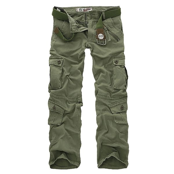

men cargo pants camouflage trousers military pants for man 7 colors 210406, Black
