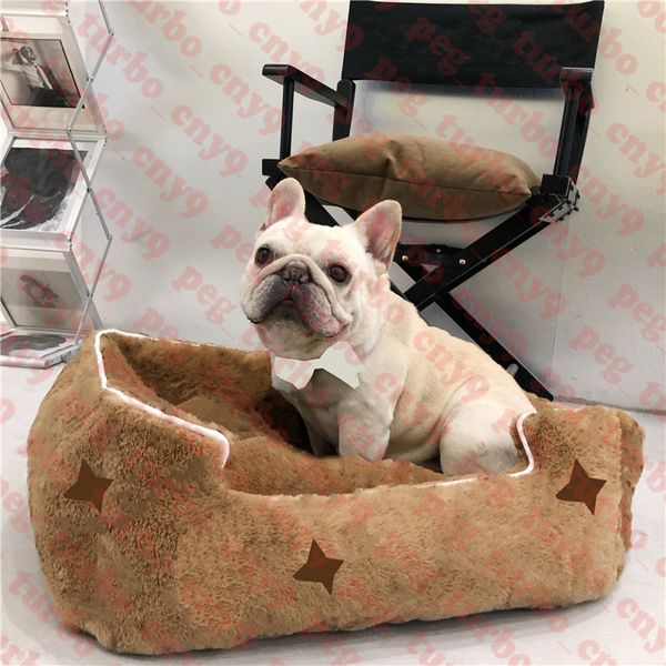 Cuccia per animali domestici invernali Nido di peluche Lettera Jacquard Cuccia per cani Ultime forniture per letti per animali Bulldog Teddy