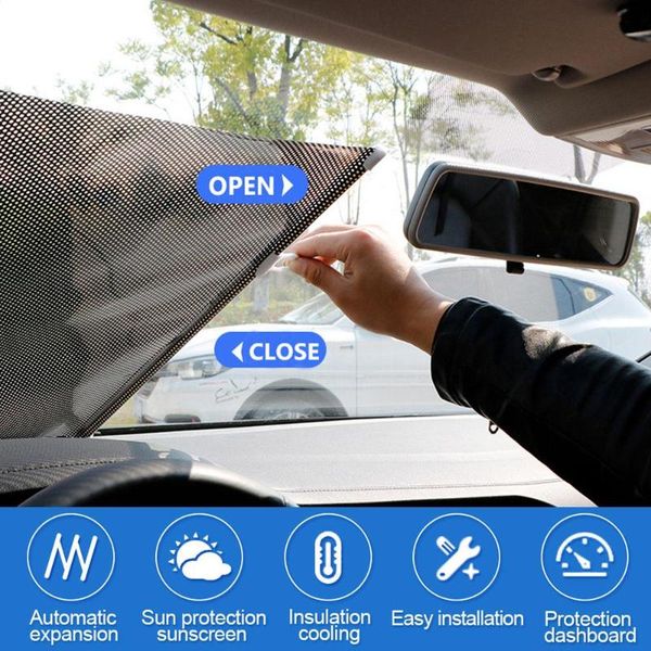 

car window sun visors retractable windshield sunshade cover front block solar uv protect auto parts accessories