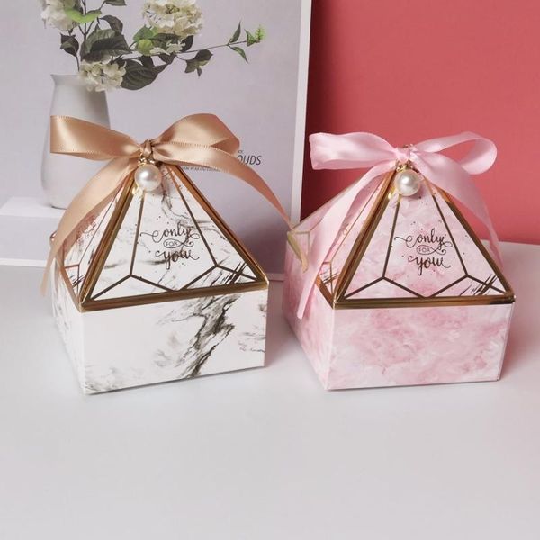 

gift wrap 50pcs/100pcs exqusite box candy packaging with pearl ribbon wedding baby shower birthday party supplies paper bags pink