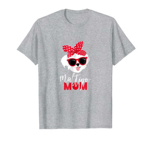 

dog lovers t shirt maltipoo mom fur mama shirt, White;black