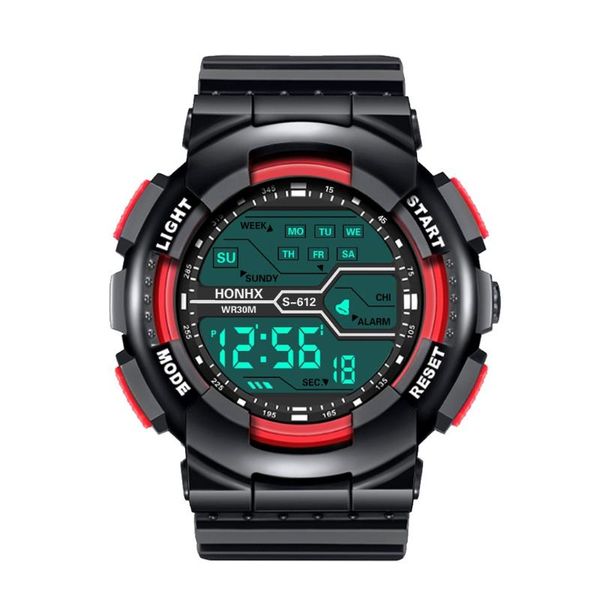 

wristwatches fashion waterproof men boy lcd digital satch date rubber sport wrist watch sports chronograph quartz, Slivery;brown
