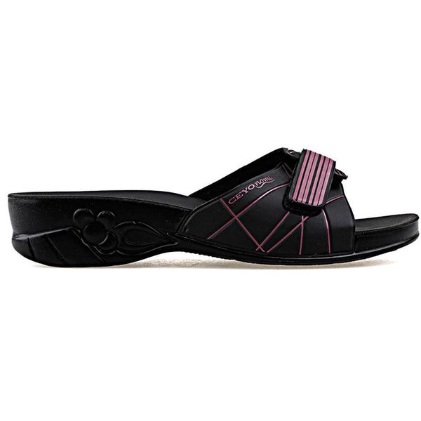

ceyo flora-5 daily anatomical women 's slippers, Black