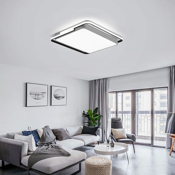 

ceiling lights factory direct selling modern simple bedroom lamp nordic square study living room macaron led