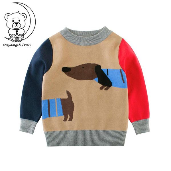 

cardigan korean sweater boy autumn children clothing khaki kids cartoon dog pattern boys winter christmas gift, Blue