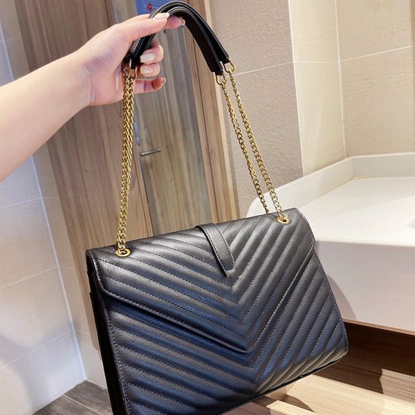 

women luxurys designers bags 2021 handbags square fat loulou hbp chain bag real leather large-capacity shoulder quilted messenger high quali