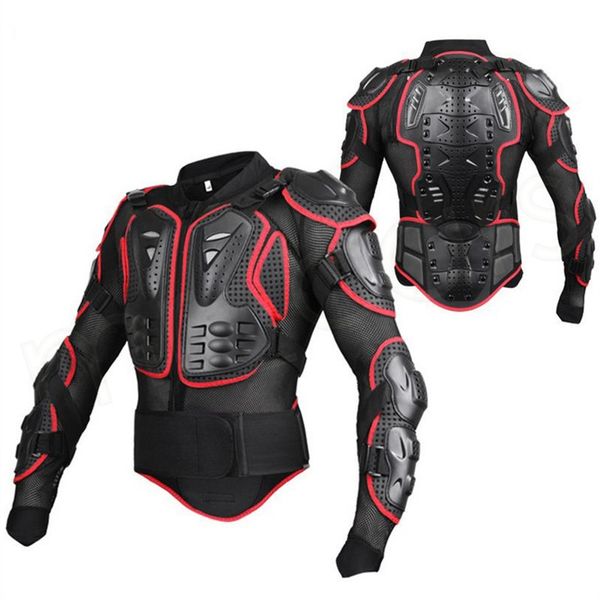 

s-4xl plus size motorcycles armor protective gear jackets motocross full body protector jacket moto cross back protection racing clothing, Black