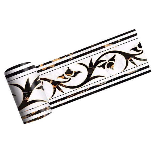 

wall stickers 2m self-adhesive side line tile sticker ancient greek pattern bathroom kitchen restaurant stair floor border h