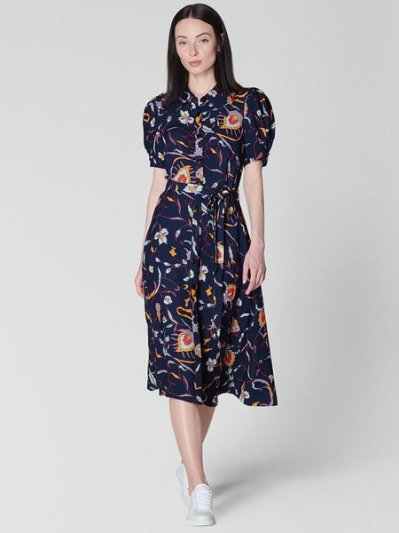 

casual dresses women bubble sleeve slim waist print long dress, Black;gray