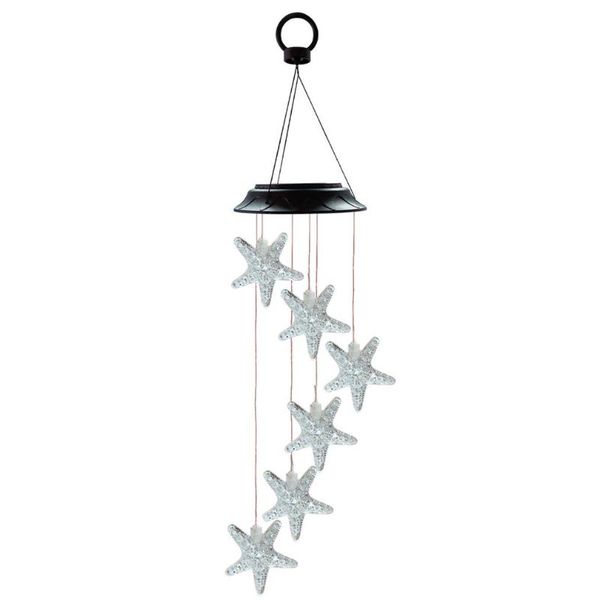 

decorative objects & figurines led solar wind chime crystal ball hummingbird light color changing waterproof hanging for home garden