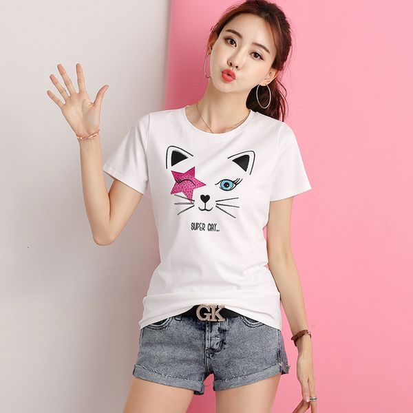 

tee fashionable and comfortable breathable leisure women t - shirts, White