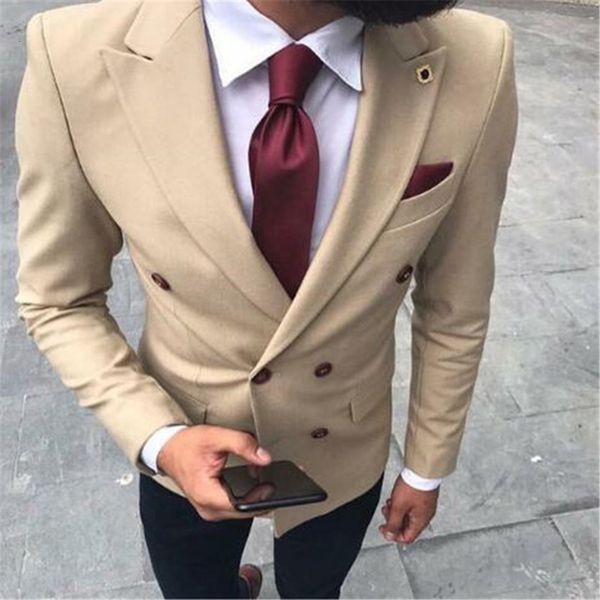 

men's suits & blazers tuxedo smolking bridegroom thin suit and culine evening for men notch lapel blazer (jacket + pants), White;black