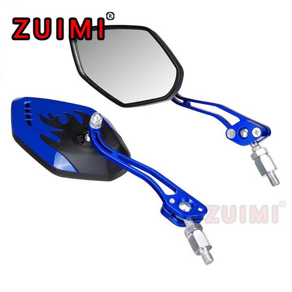 

motorcycle mirrors 2pcs/set rotating universal aluminum alloy rearview mirror scooter side 8/10mm vertical