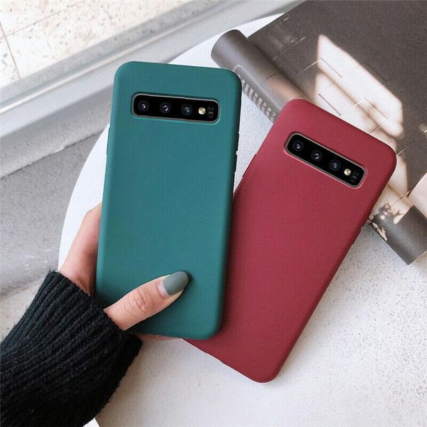 

cell phone pouches candy color soft silicon case for samsung note 10 9 8 s10 s9 s8 plus s10e a30 a50 a70 a40 a20 a21s a31 a41 s20 fe s21 cov