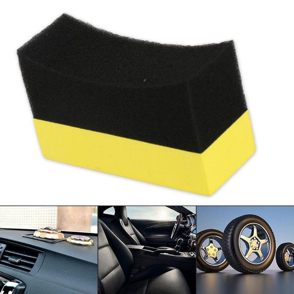 

car sponge u-shape cleaning tire wax polishing compound arc edge tyre brush