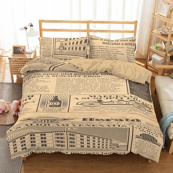 

comforter bedding sets 2/3pc adults vintage home textile 3d digital printing  king duvet cover set pillowcase bedspread