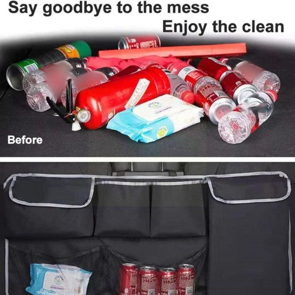 

car organizer oxford cloth storage bag net pocket trunk hanging n1v7