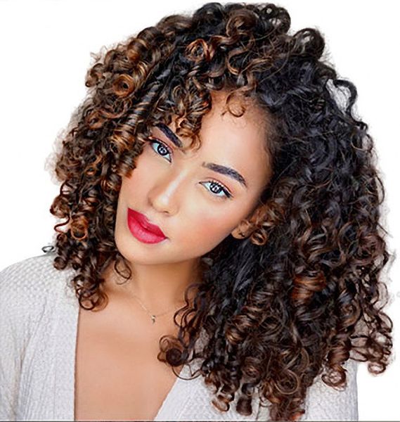 

headgear wig, Black;brown