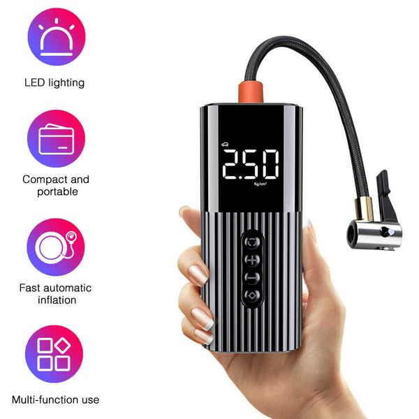 

new auto electric inflator air compressor tyre mini handheld pump car cordless for ball bicycle tire high pressure
