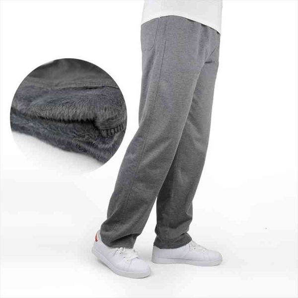 

7xl men winter sweatpants warm fleece thick pants loose elastic waist pants cotton trousers big plus size 5xl 6xl, Black