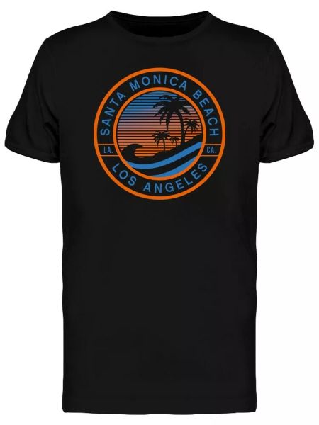 

Santa Monica Beach Graphic Men's Tee -Image by Shutterstock, White;black