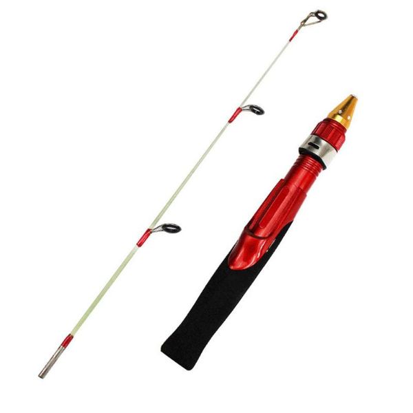 

50cm fishing rod pole 2 sections carp tackle bait fiber glass plastics lightweight winter ice sea rods boat