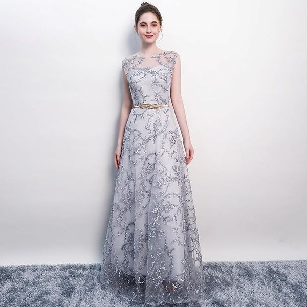 

lace appliques evening gown gray dress party princess elegant dresses vestidos ethnic clothing, Red