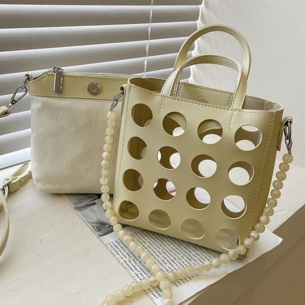 

evening bags high-quality ladies casual hollow one-shoulder messenger bucket bag 2021 female korean version of the net red handbag