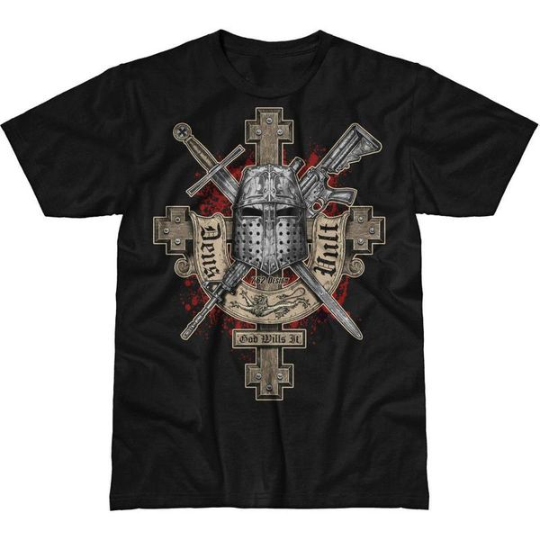 

men's t-shirts deus-vult (god wills it) premium t-shirt, White;black