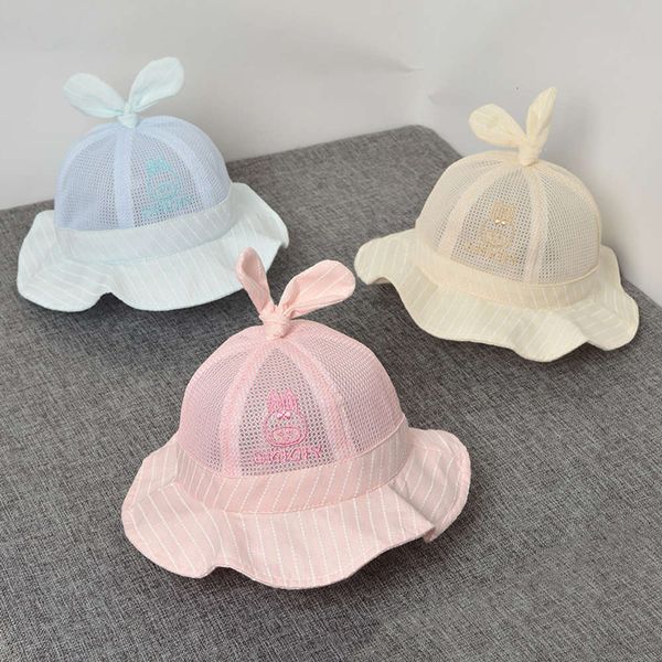 

summer children's big basin net boys' and girls' sun baby fisherman's hat, Yellow