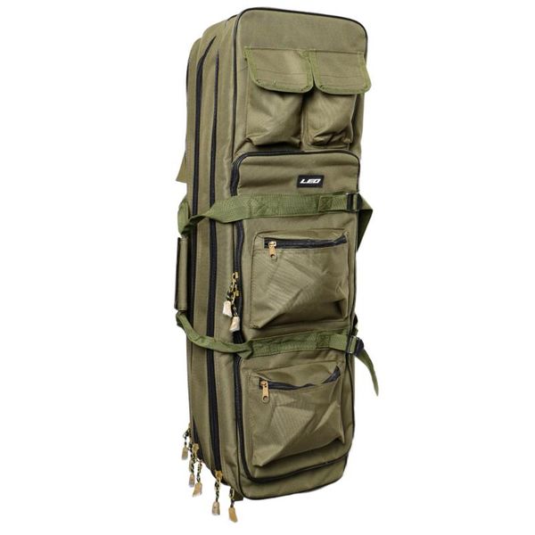 

layer fishing rod bag pole tackle shoulder foldable luggage backpack carrier for accessories