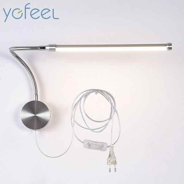 

other home & garden 6w led wall lamps with european plug / american indoor bedroom bedside lamp study reading lighting ac90-260v a