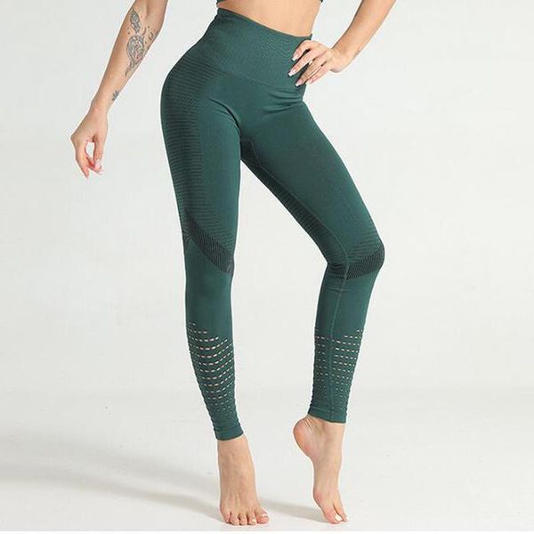 

yoga outfits anti light hollow leggings fitness running tight slim and hip lifting pants sport women, White;red