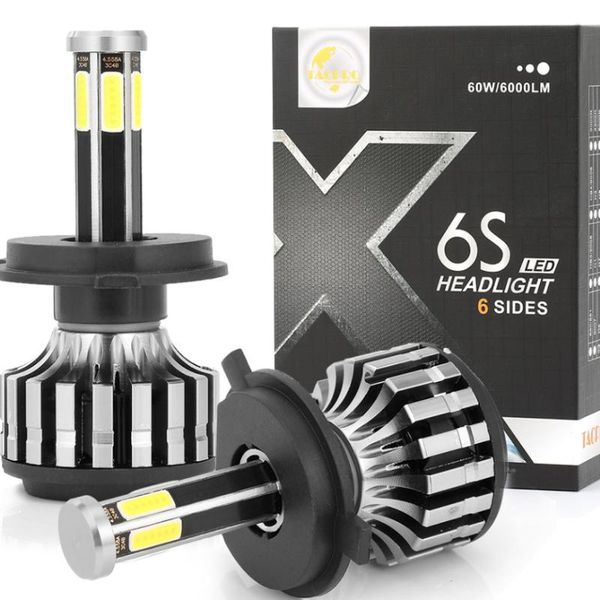 

car headlights led x6s 6 tri-color high and low beam fog lamps