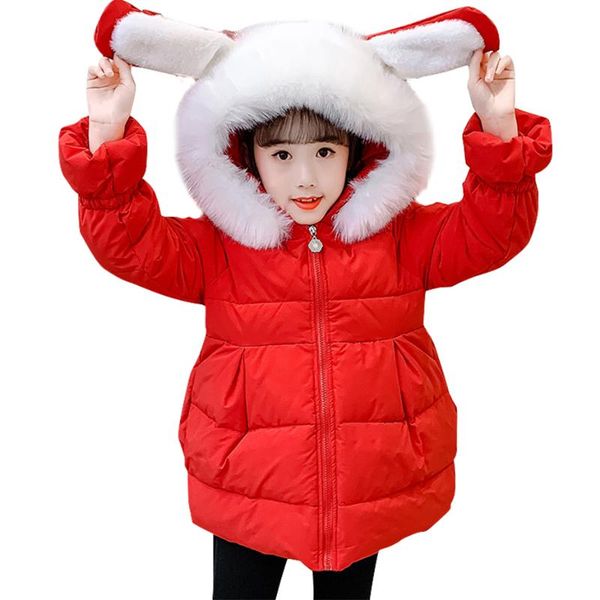 

jackets girls long parka coat thick warm for cotton padded children's jacket winter clothing girl, Blue;gray