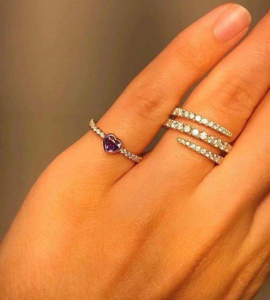 

minority design multi ring full diamond ring women's fashion ring network red fashion cool hand ornament, Golden;silver