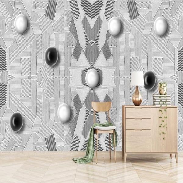 

wallpapers 3d stereo wall paper black white wallpaper mood abstract picture living room deskmural home decor